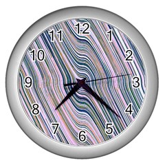 Electric Field Art Xxviii Wall Clock (silver) by okhismakingart