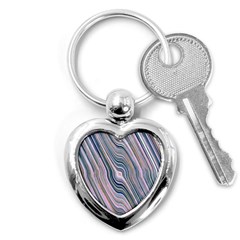 Electric Field Art Xxviii Key Chains (heart)  by okhismakingart