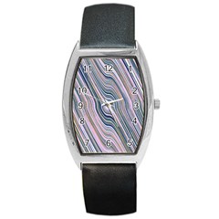 Electric Field Art Xxviii Barrel Style Metal Watch by okhismakingart