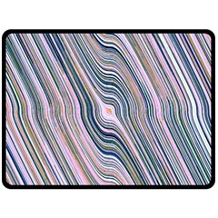 Electric Field Art Xxviii Double Sided Fleece Blanket (large)  by okhismakingart