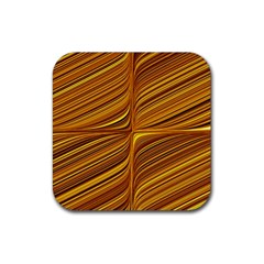 Electric Field Art Xxix Rubber Coaster (square)  by okhismakingart