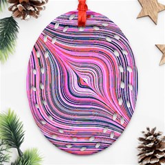 Electric Field Art Xxx Ornament (oval Filigree) by okhismakingart