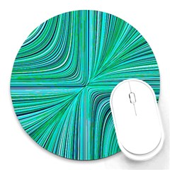 Electric Field Art Xxxi Round Mousepads by okhismakingart