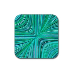 Electric Field Art Xxxi Rubber Coaster (square)  by okhismakingart