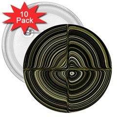 Electric Field Art Xxxii 3  Buttons (10 Pack)  by okhismakingart