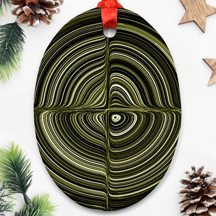 Electric Field Art XXXII Oval Ornament (Two Sides)