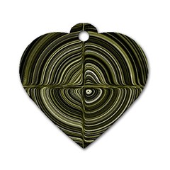 Electric Field Art Xxxii Dog Tag Heart (two Sides) by okhismakingart