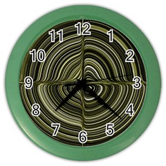 Electric Field Art Xxxii Color Wall Clock by okhismakingart