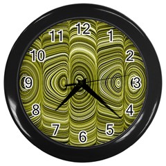 Electric Field Art Xxxiii Wall Clock (black) by okhismakingart