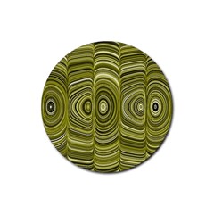 Electric Field Art Xxxiii Rubber Coaster (round)  by okhismakingart