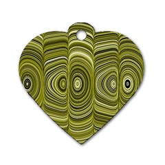 Electric Field Art Xxxiii Dog Tag Heart (one Side) by okhismakingart