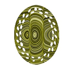 Electric Field Art Xxxiii Ornament (oval Filigree) by okhismakingart