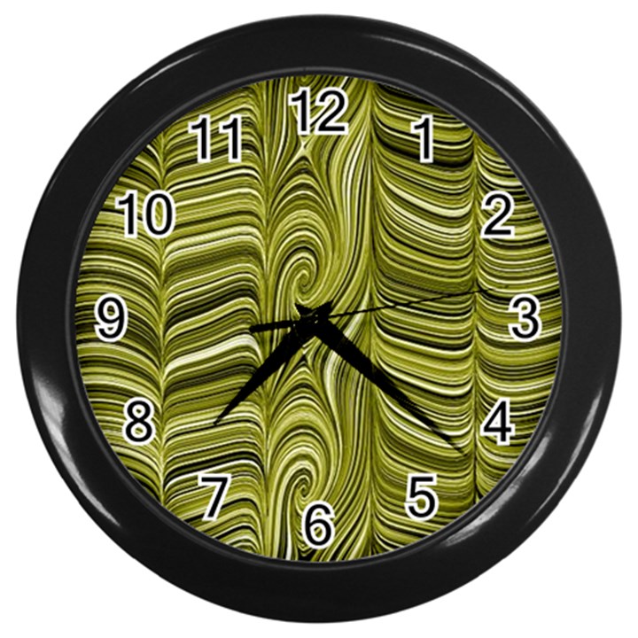 Electric Field Art XXXIV Wall Clock (Black)