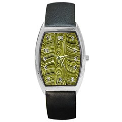 Electric Field Art Xxxiv Barrel Style Metal Watch by okhismakingart