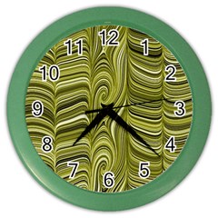 Electric Field Art Xxxiv Color Wall Clock by okhismakingart