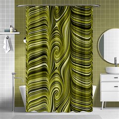 Electric Field Art Xxxiv Shower Curtain 48  X 72  (small)  by okhismakingart