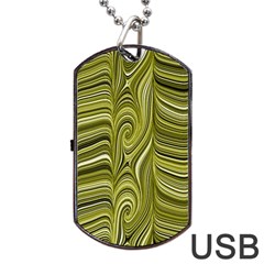 Electric Field Art Xxxiv Dog Tag Usb Flash (one Side) by okhismakingart