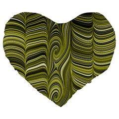 Electric Field Art Xxxiv Large 19  Premium Flano Heart Shape Cushions by okhismakingart