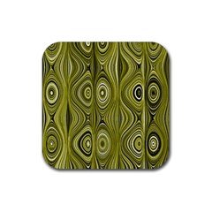 Electric Field Art Xxxv Rubber Coaster (square)  by okhismakingart