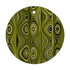 Electric Field Art Xxxv Round Ornament (two Sides) by okhismakingart