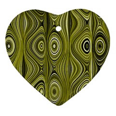 Electric Field Art Xxxv Heart Ornament (two Sides) by okhismakingart