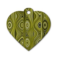 Electric Field Art Xxxv Dog Tag Heart (two Sides) by okhismakingart