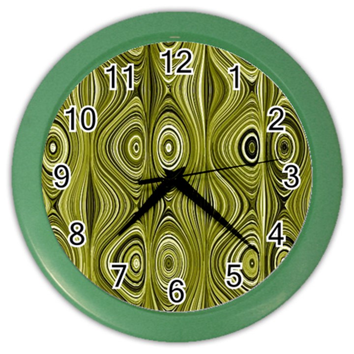 Electric Field Art XXXV Color Wall Clock