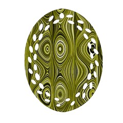 Electric Field Art Xxxv Ornament (oval Filigree) by okhismakingart