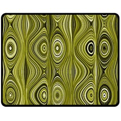 Electric Field Art Xxxv Double Sided Fleece Blanket (medium)  by okhismakingart