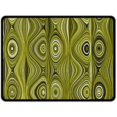 Electric Field Art Xxxv Double Sided Fleece Blanket (large)  by okhismakingart