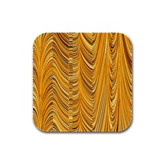 Electric Field Art Xxxvi Rubber Square Coaster (4 Pack)  by okhismakingart