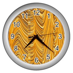 Electric Field Art Xxxvi Wall Clock (silver) by okhismakingart