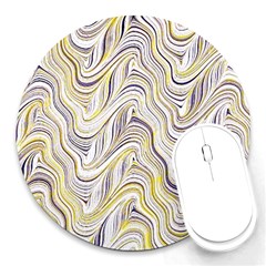 Electric Field Art Xxxvii Round Mousepads by okhismakingart