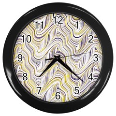 Electric Field Art Xxxvii Wall Clock (black) by okhismakingart