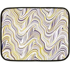 Electric Field Art Xxxvii Double Sided Fleece Blanket (mini)  by okhismakingart