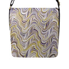 Electric Field Art Xxxvii Flap Closure Messenger Bag (l) by okhismakingart