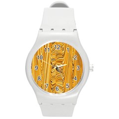 Electric Field Art Xl Round Plastic Sport Watch (m) by okhismakingart