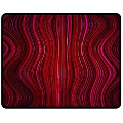 Electric Field Art Xli Double Sided Fleece Blanket (medium)  by okhismakingart