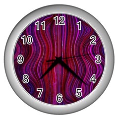 Electric Field Art Xlii Wall Clock (silver) by okhismakingart