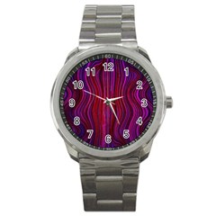 Electric Field Art Xlii Sport Metal Watch by okhismakingart