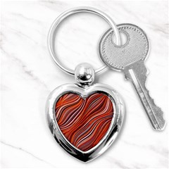 Electric Field Art Xliii Key Chains (heart)  by okhismakingart