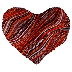 Electric Field Art Xliii Large 19  Premium Heart Shape Cushions by okhismakingart