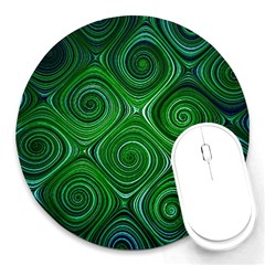 Electric Field Art Xliv Round Mousepads by okhismakingart