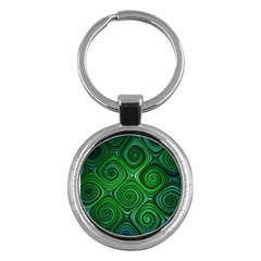 Electric Field Art Xliv Key Chains (round)  by okhismakingart