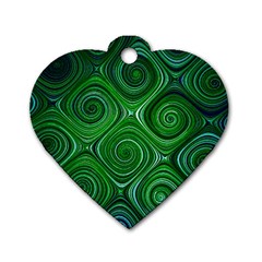 Electric Field Art Xliv Dog Tag Heart (two Sides) by okhismakingart