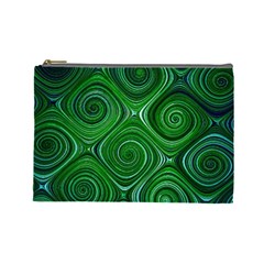 Electric Field Art Xliv Cosmetic Bag (large) by okhismakingart