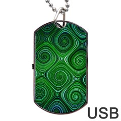 Electric Field Art Xliv Dog Tag Usb Flash (one Side) by okhismakingart