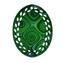 Electric Field Art Xliv Ornament (oval Filigree) by okhismakingart