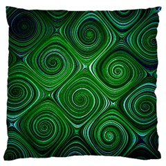 Electric Field Art Xliv Large Cushion Case (one Side) by okhismakingart