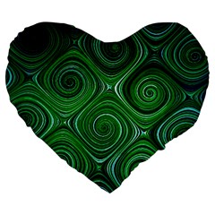 Electric Field Art Xliv Large 19  Premium Flano Heart Shape Cushions by okhismakingart